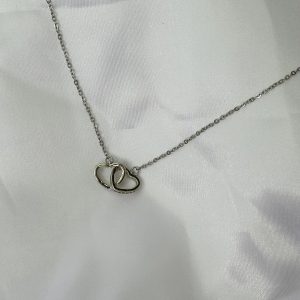 Silver Double Heart Necklace