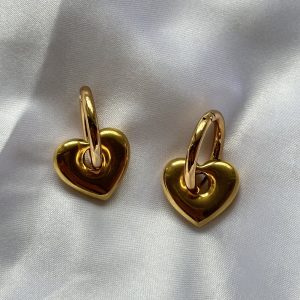 large heart earrings