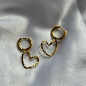 Thin Heart Earrings